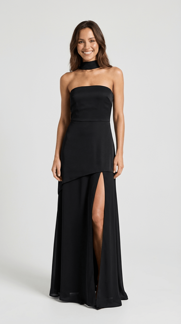 Celeste Off-Shoulder Maxi Kjole med Slids