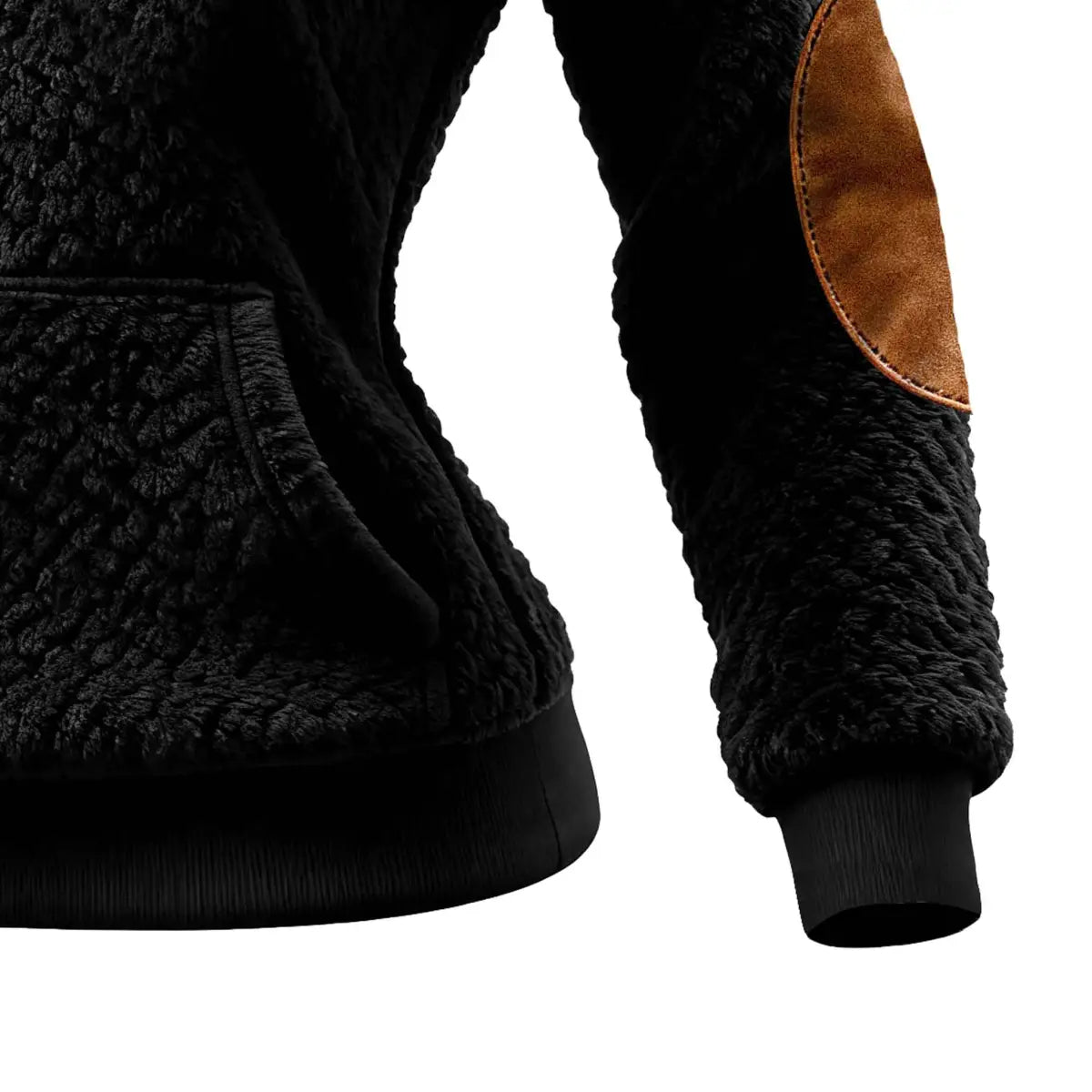 Varm Teddy Hoodie til Kvinder med Flot Kontrastdesign