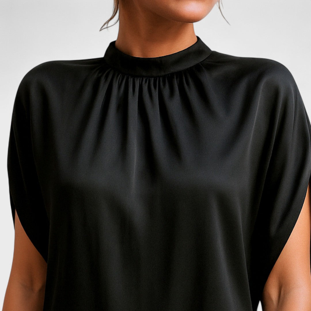 Elegant Dame Minikjole med Høj Krave for Komfort