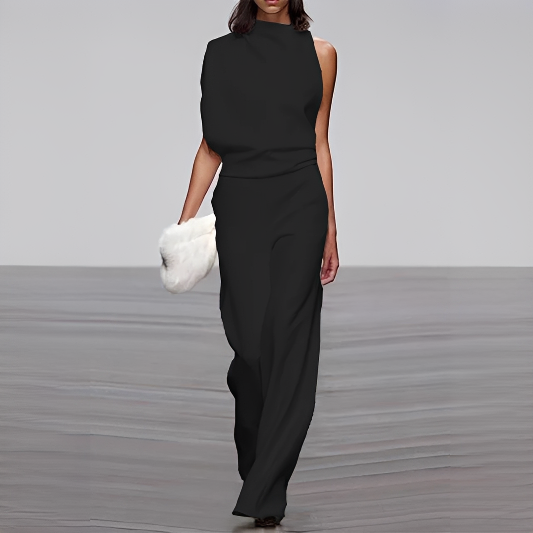LuxePassion - Elegant Jumpsuit för Kvinnor med Rund Halsringning
