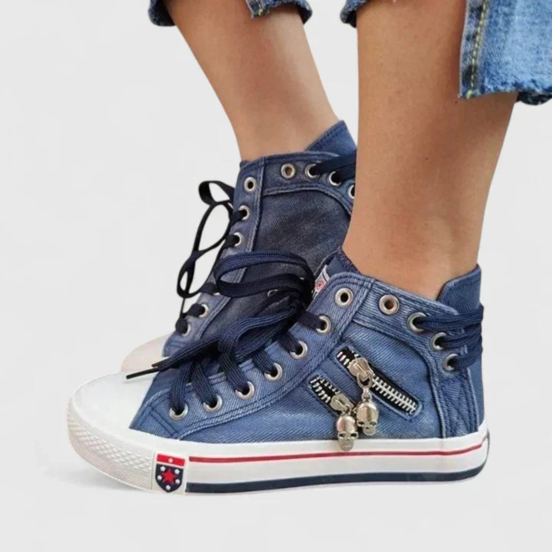 Sofia | Trendiga Höga Sneakers för Dam