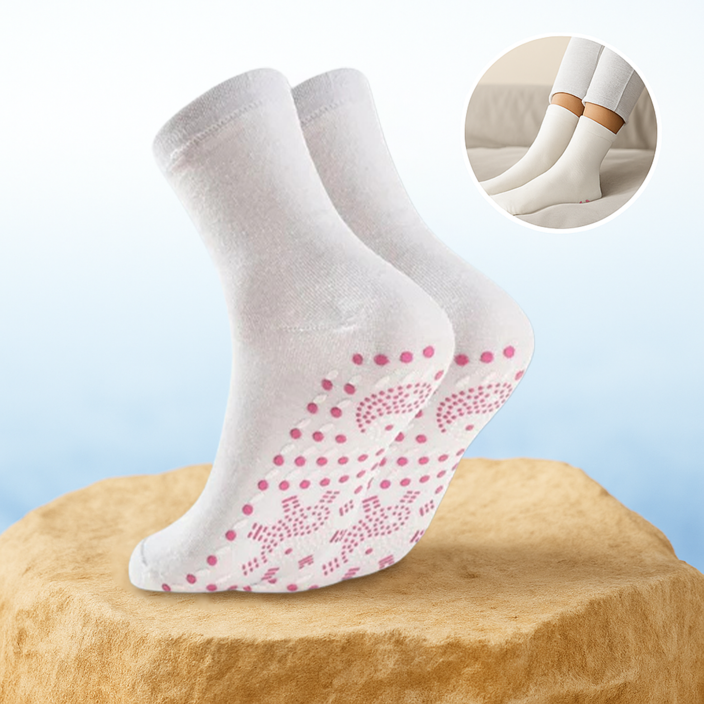 VarmNord – Termosokker til kvinder mod kolde fødder | Selvvarmende & skridsikre | Til vinter, hjemme, søvn & afslappede aftener