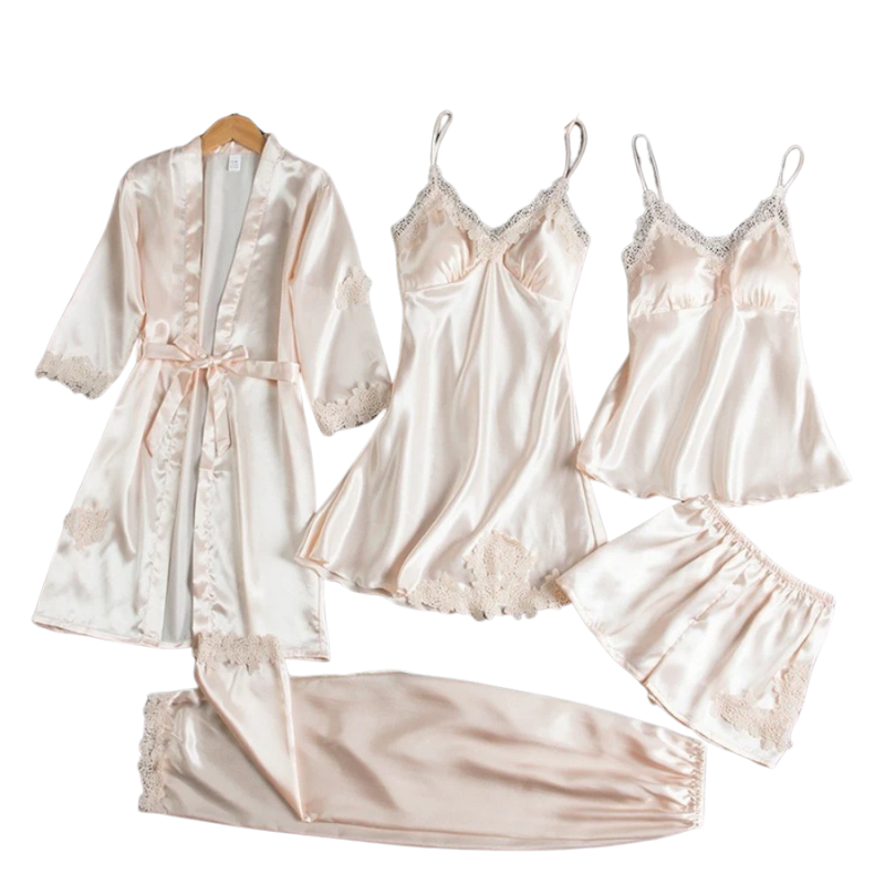 5-delat Pyjamas Set för Dam - Nattkläder
