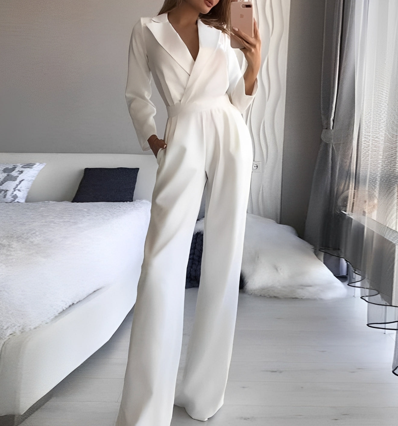 Sofia - Elegant Langärmad Jumpsuit