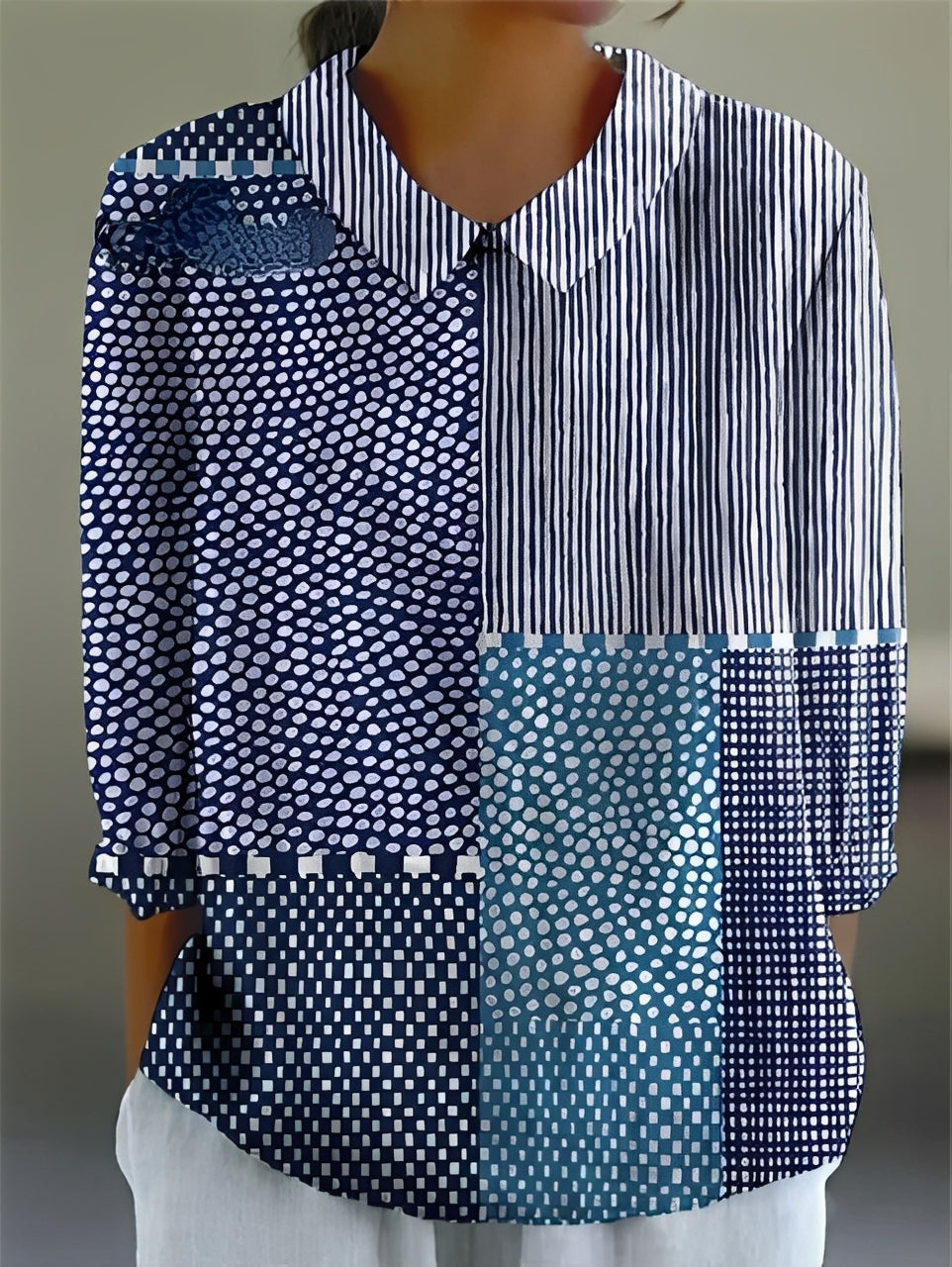 Vividia - Trendigt, avslappnat T-shirt med konstnärlig design