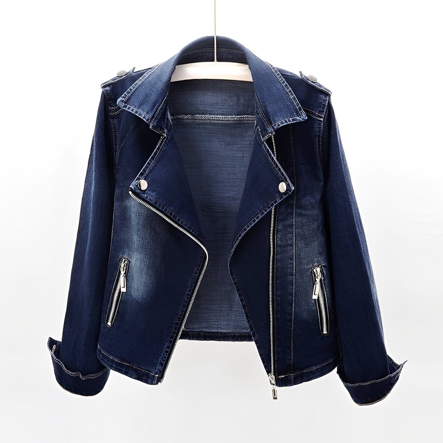 Elara - Elegant Jeansjacka för Varje Tillfälle