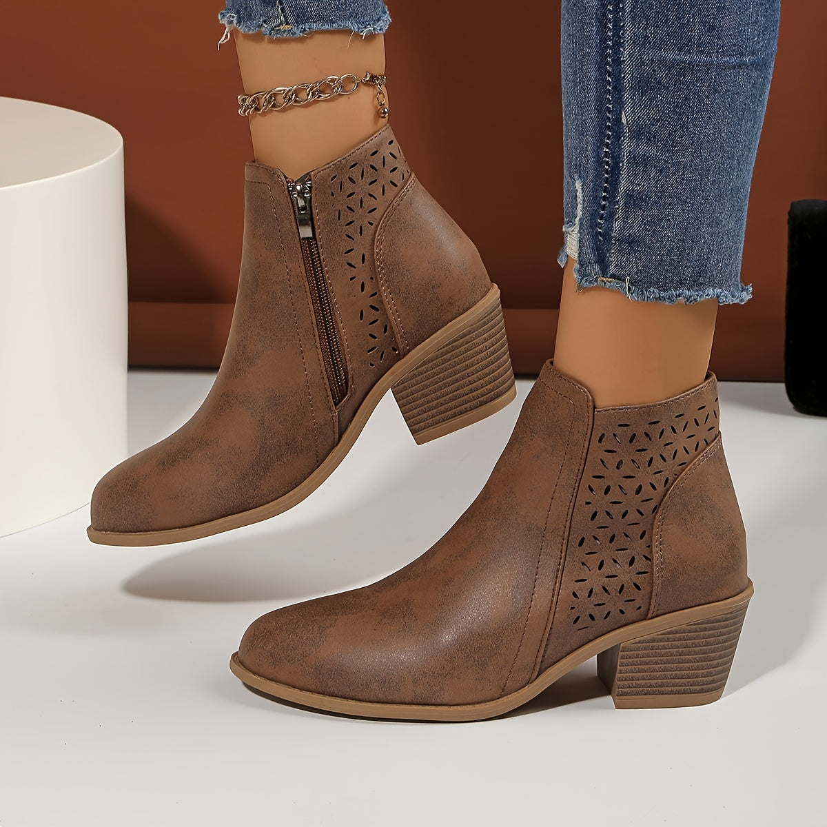 Astra | Eleganta ankelboots med sidodragkedja