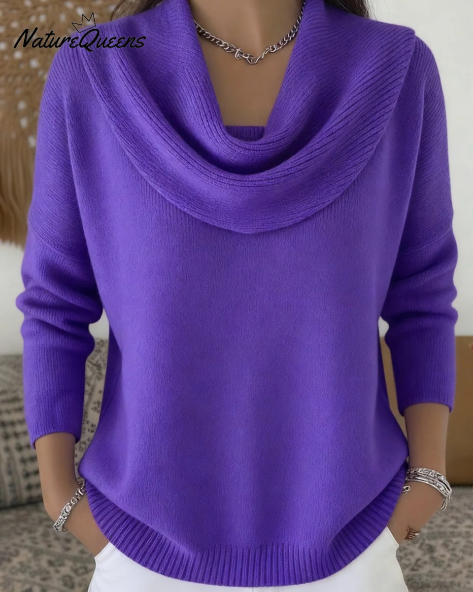 Skøn Pullover med Unik Krave