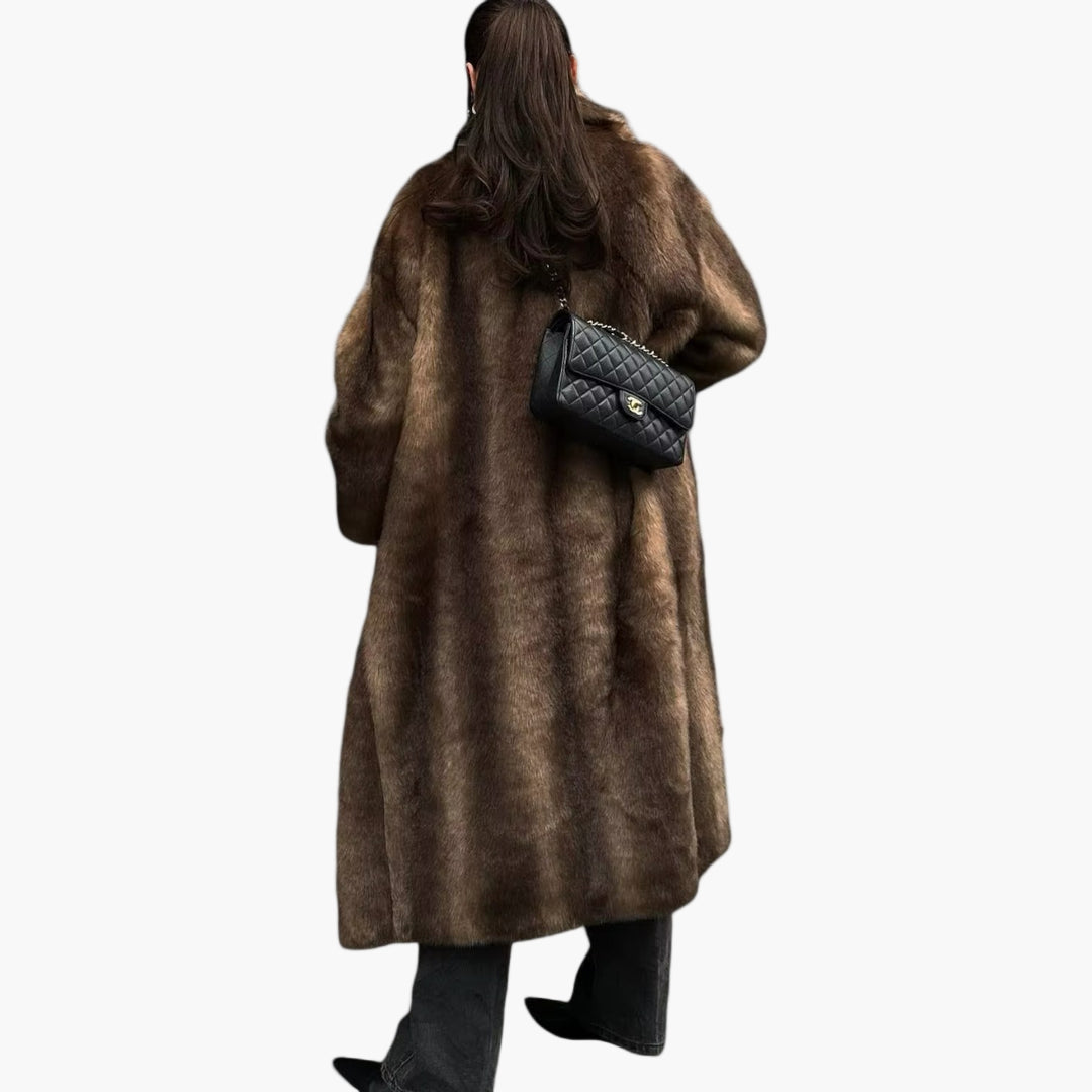 Varm Oversized Kunstpels Frakke til Kvinder - Komfort & Stil