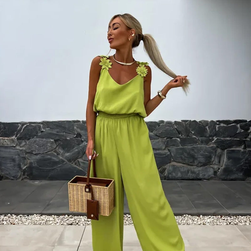 Sienna - Ärmlös Jumpsuit med Vida Ben