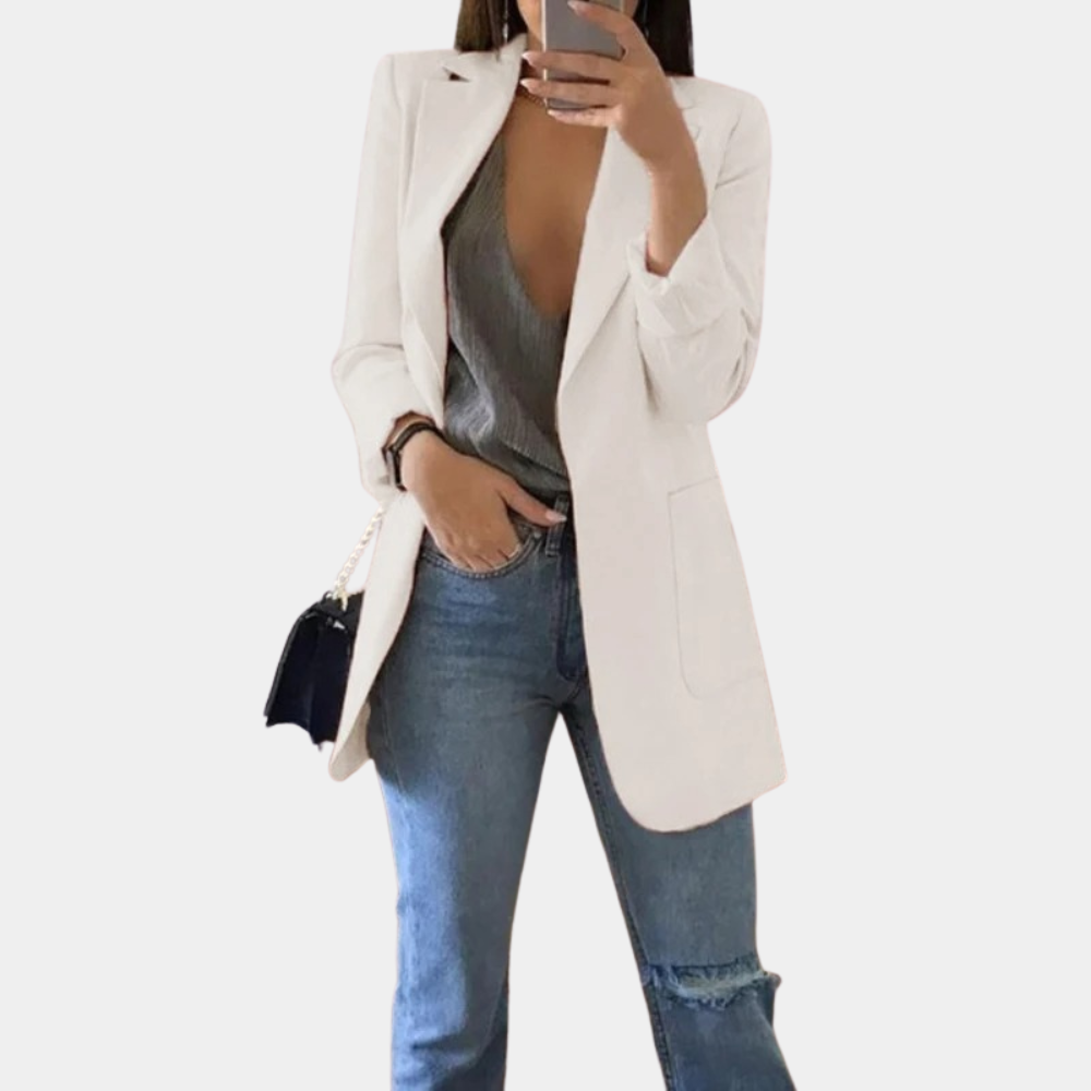 Sophie – Elegant Lang Blazer til Dame