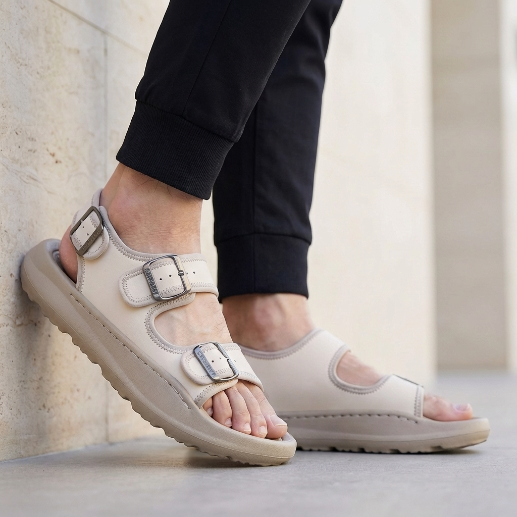 Ortopediska Sandaler för Herrar med Bred Passform