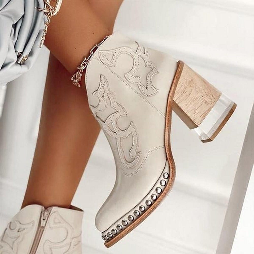 Livia | Eleganta Mid-Calf-Cowboystövlar med Stil och Komfort