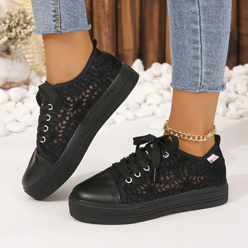 Sommar sneakers med platå för dam