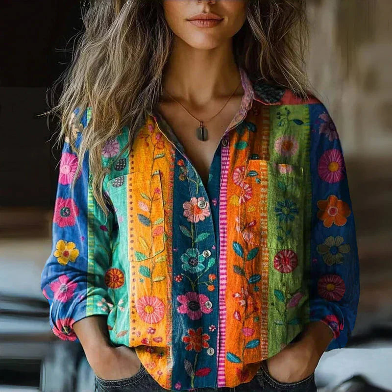 Chic Blus med Bohemiska Inslag – Stil och Komfort