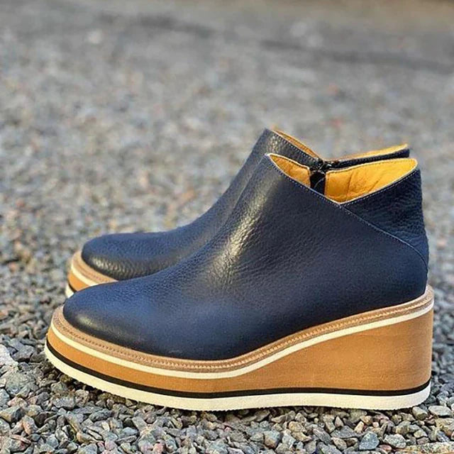 Elara | Trendiga Ankelboots med Platåsula