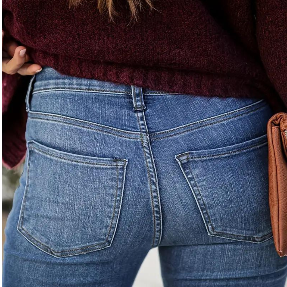 Elegante Flared Jeans med Høj Talje – Forførende Silhuet