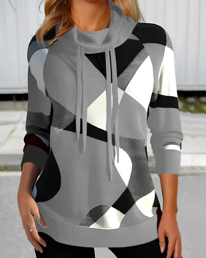Dahlia - Geometriskt mönster hoodie
