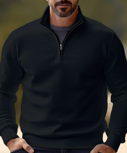 Stilfuld Herresweater med Lynlås - PureStyle