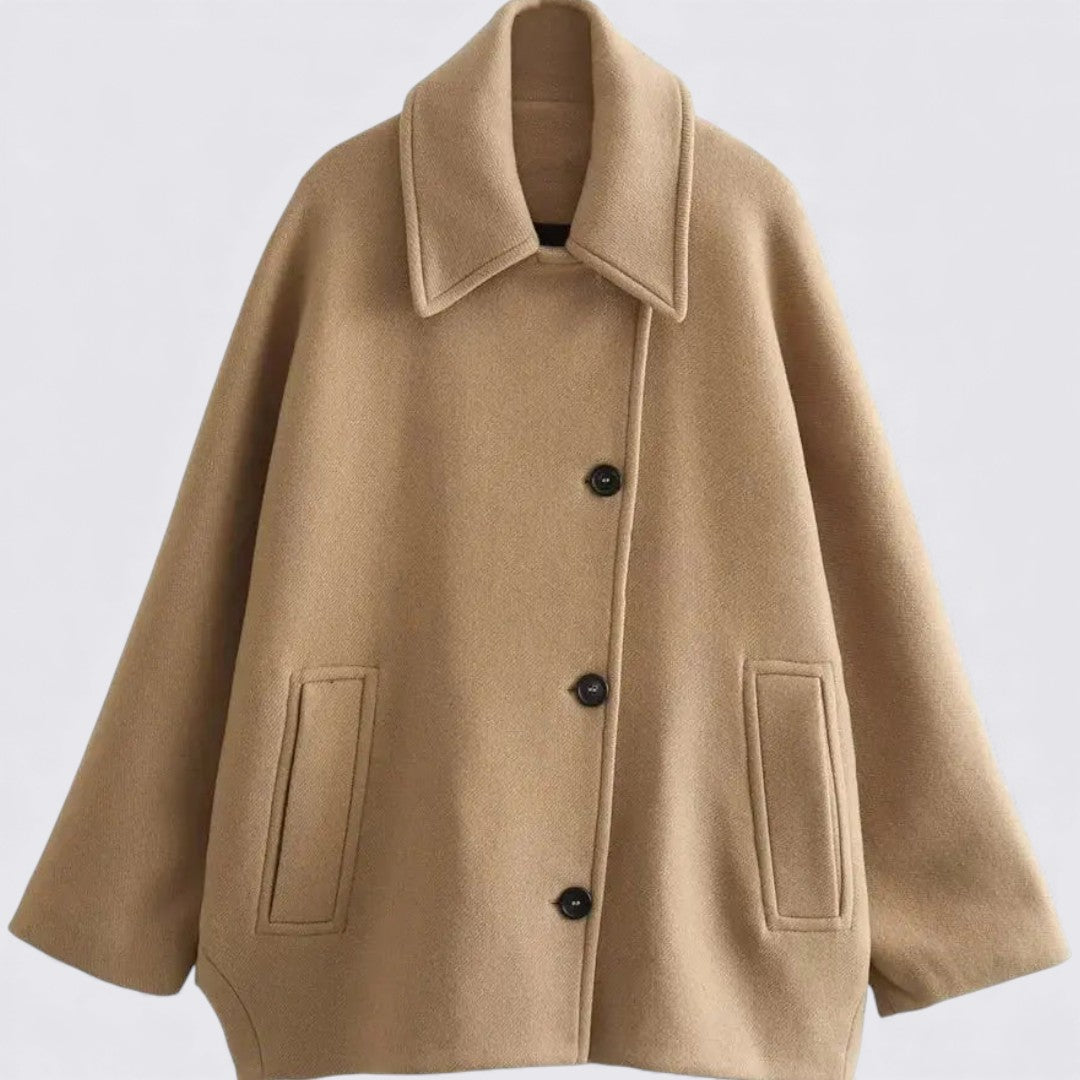 Damejakke med knapliste – Kort jakke – Lige snit