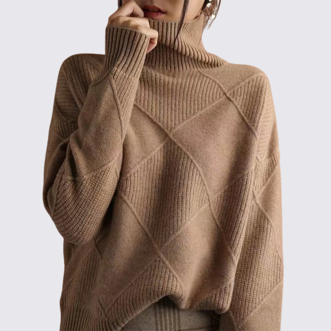Dame sweater med rullekrave - Rullekrave sweater dame - Sweater