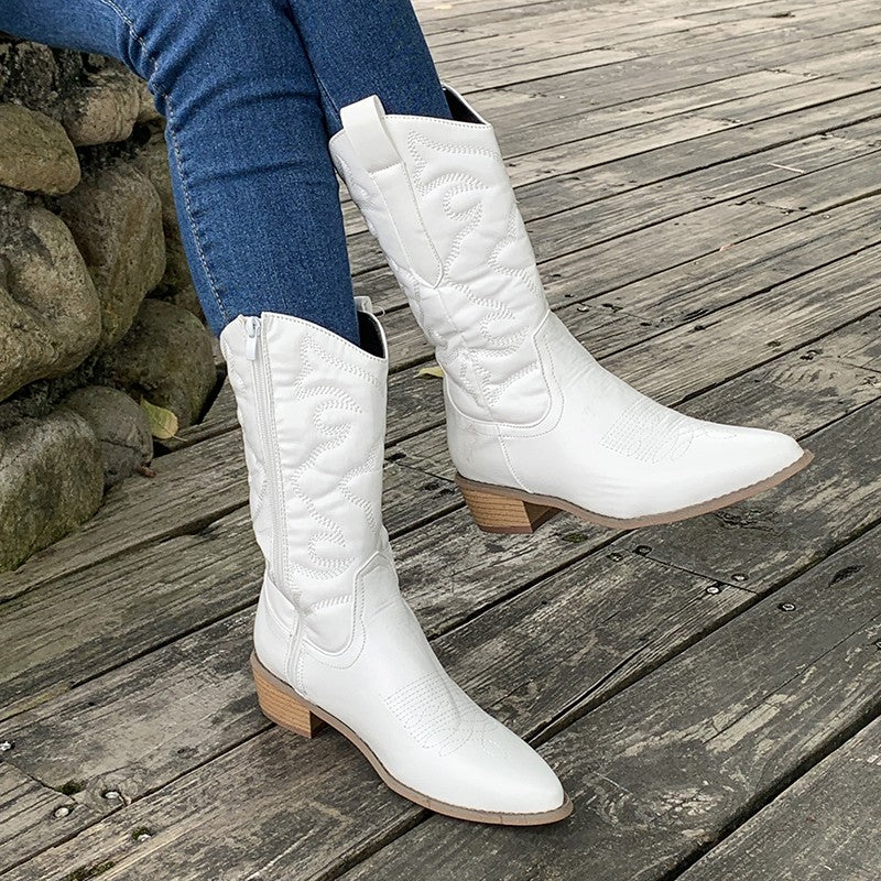 Moderne Kvindelige Støvler med Cowboy Vibe - Lucinda