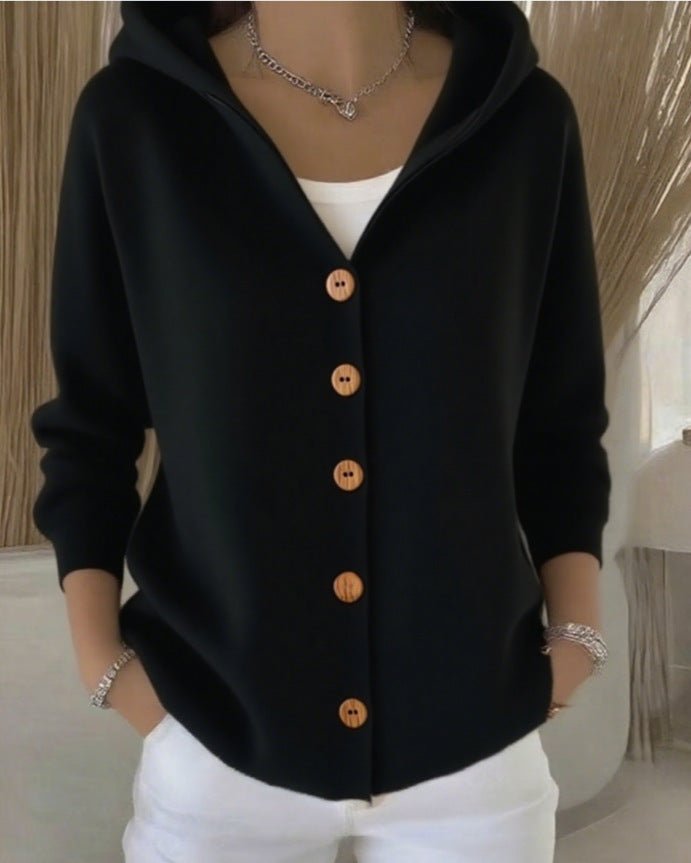 Livia | Stilren och Bekväm Hooded Knit Cardigan