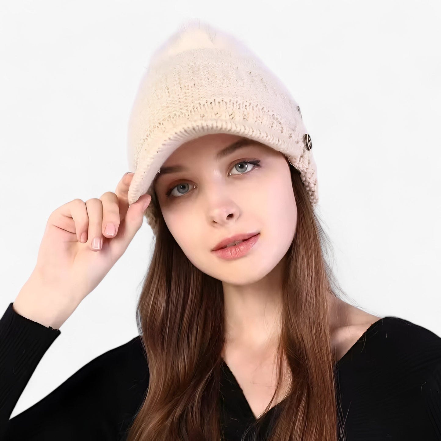 Varm Beanie med Skygge – Komfortabel og Trendy Vinterhue