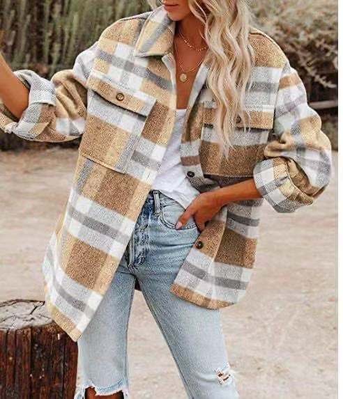 Trendy Karohem med Lila Touch för Enastående Stil