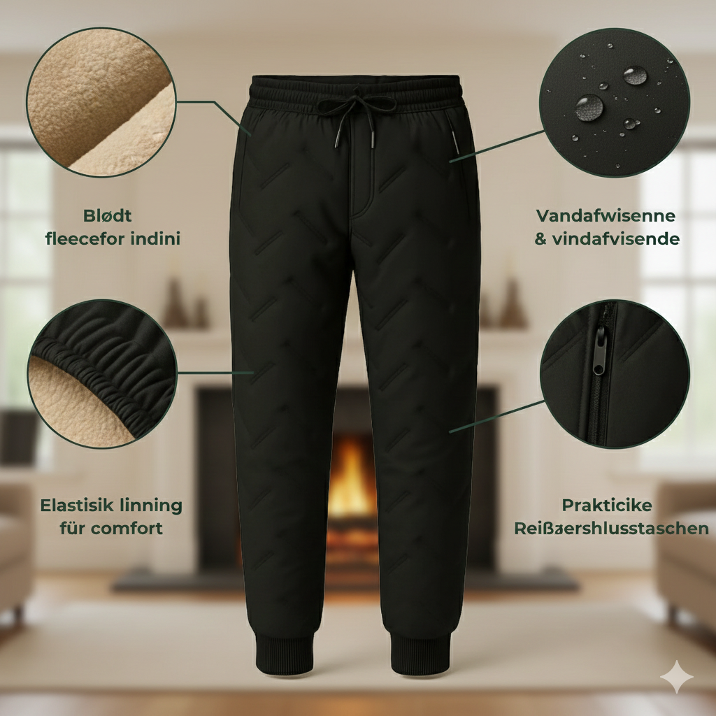VarmNord – Thermo Joggingbukser | isolerende & varmende let & fleksibel | Udendørs fritid & hjemme komfort