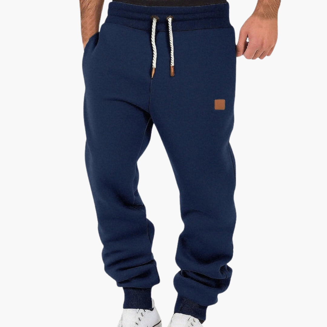 Fleece Joggingbyxor för Herrar med Avslappnad Passform