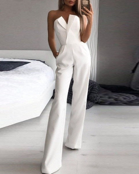 Eleganta Jumpsuiten för Kvinnor | Utan Axlar & Festlig