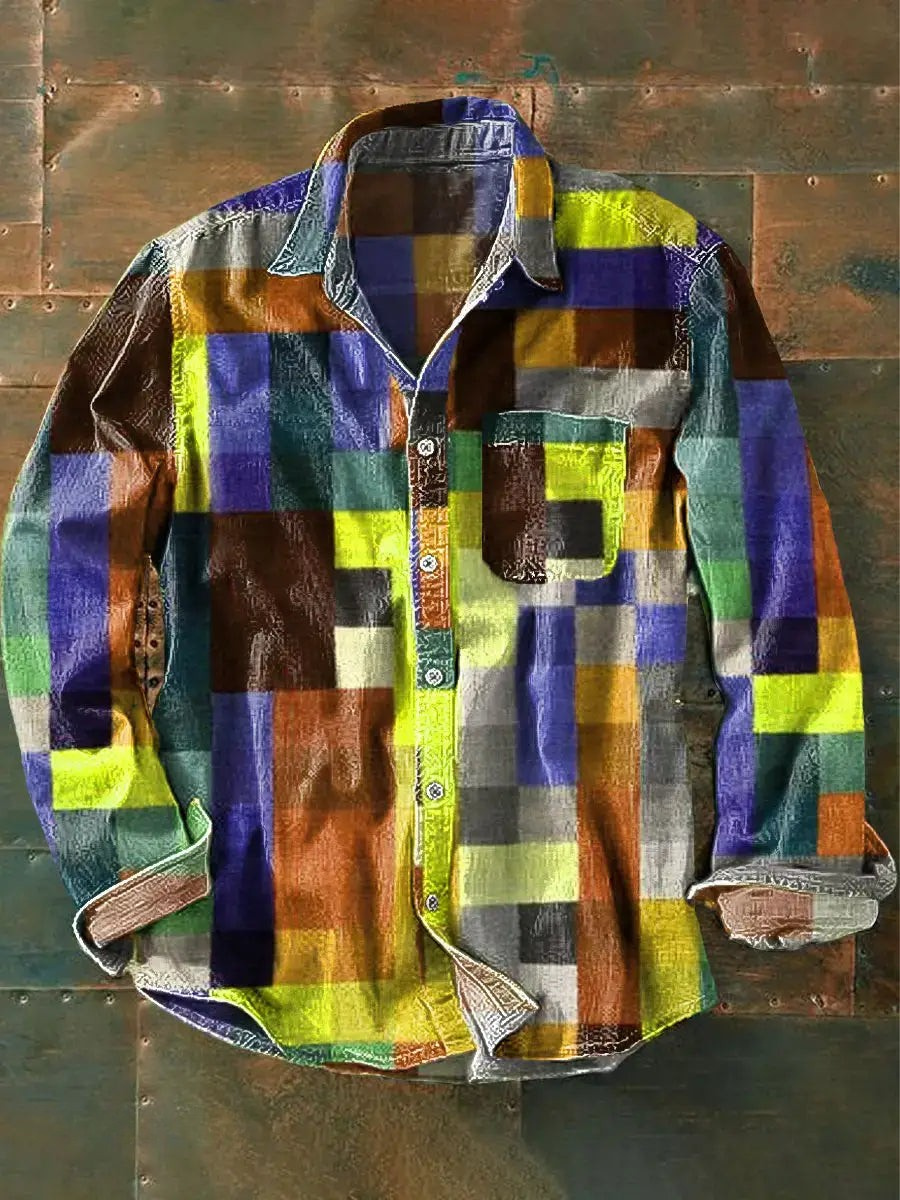 Färggrann Unisex Långärmad Skjorta för Stilfulla Ögonblick