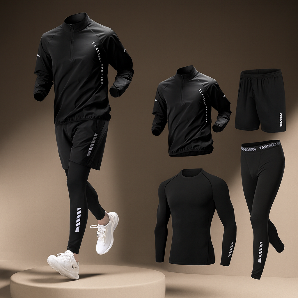 Eldora | Dynamiskt Activewear-Set med Stretch och Reflekterande Detaljer