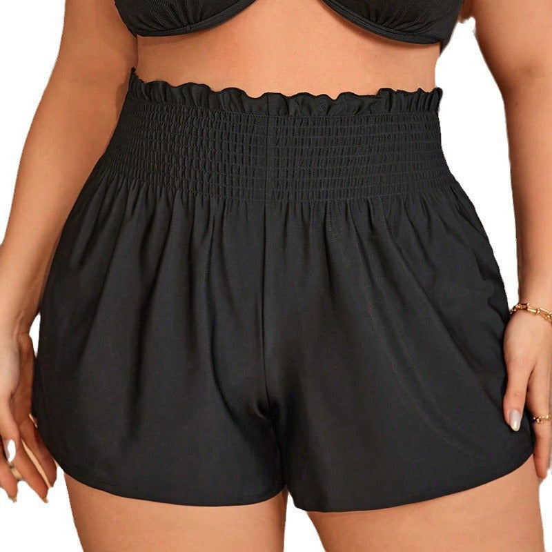 Stiliga Badshorts för Damer med Elastisk Midja och Flödig Silhuett