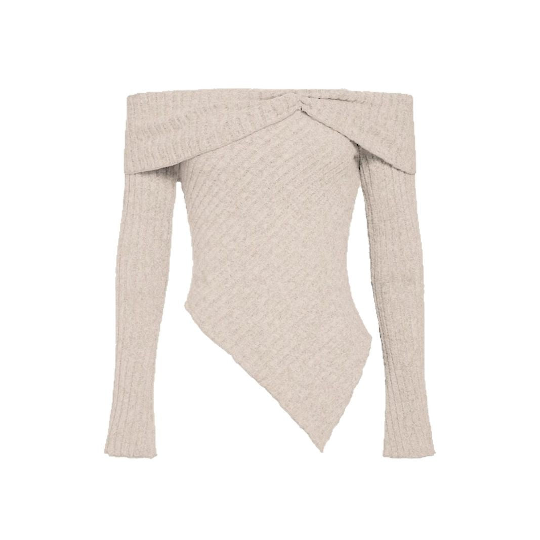 Feminint Asymmetrisk Top med Avslappnad Stil