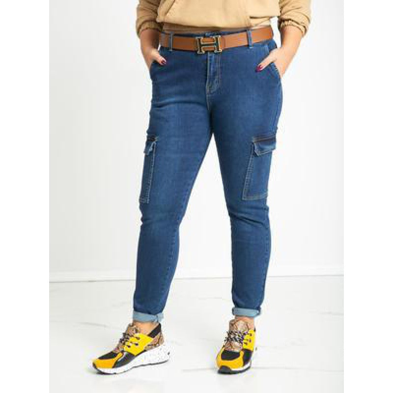 Dame Cargo Jeans med praktiske lommer og moderne pasform