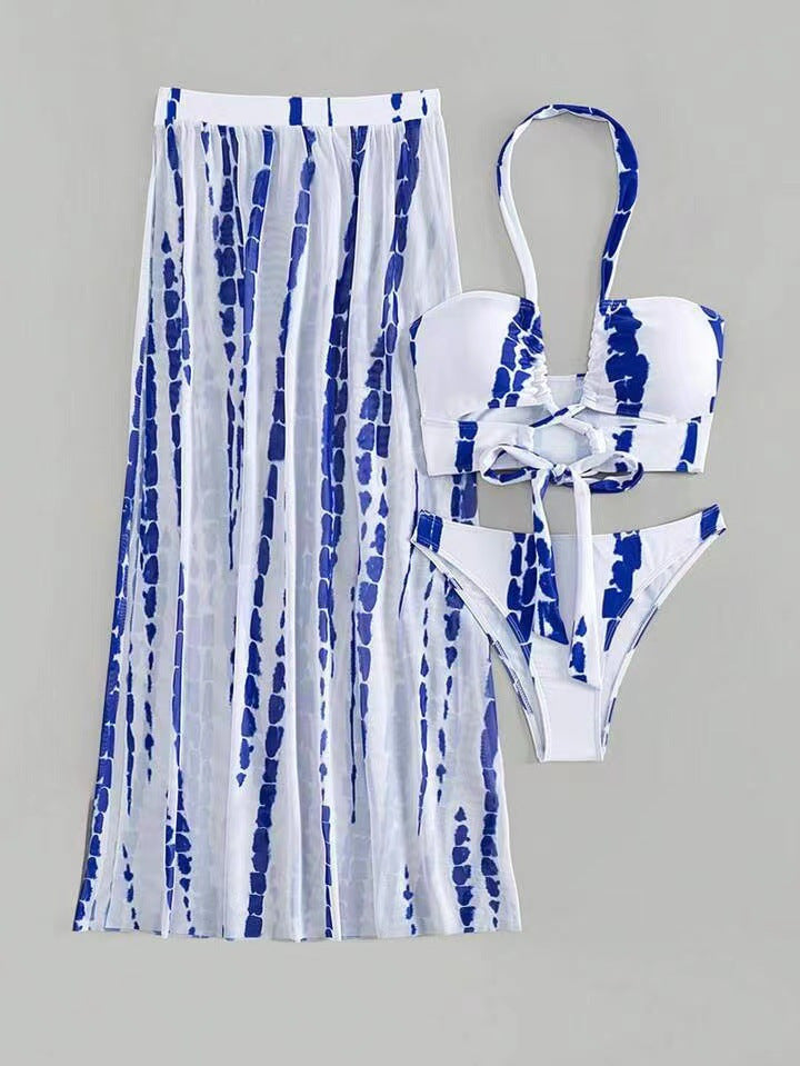 Snyggt Bikiniset med Lätt Kappkjol