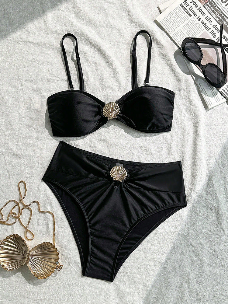 Eleganta Bikini-Set för Kvinna med Skulpterande Detaljer
