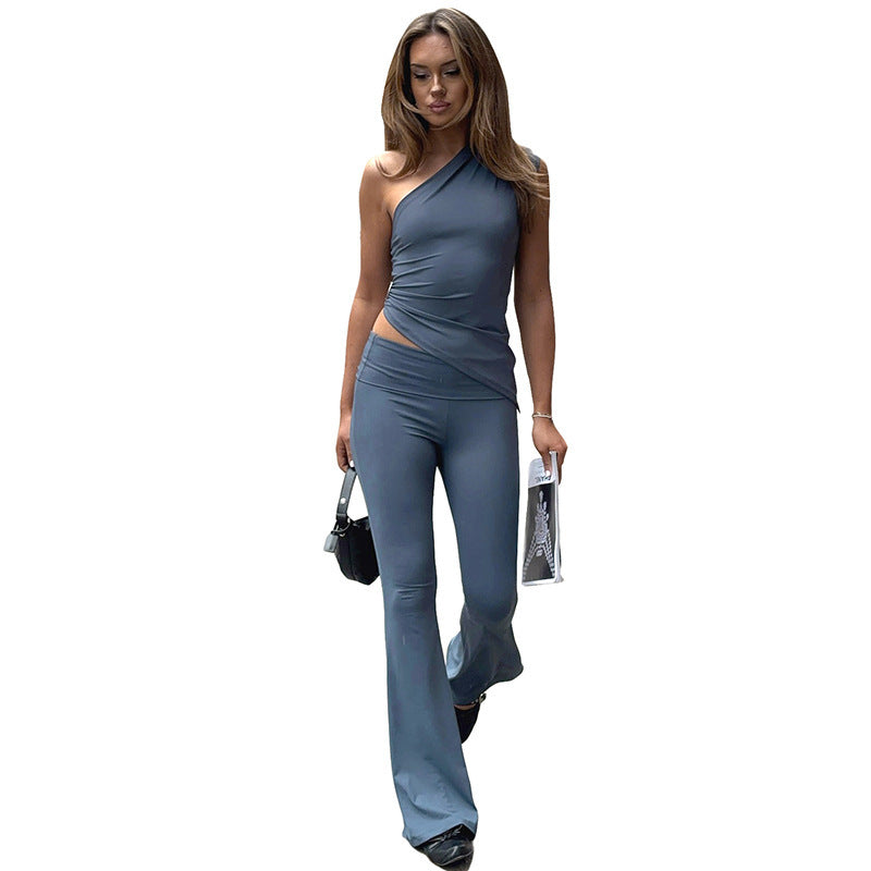 Eleganta Asymmetriska Jumpsuit med Wickeldetalj