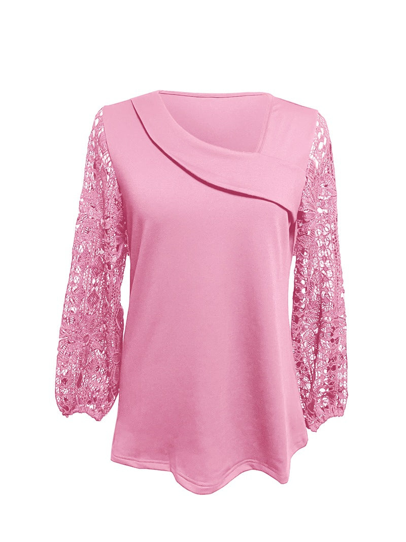 Sublim Bluse til Kvinder med Spidse Detaljer og Elegant Design