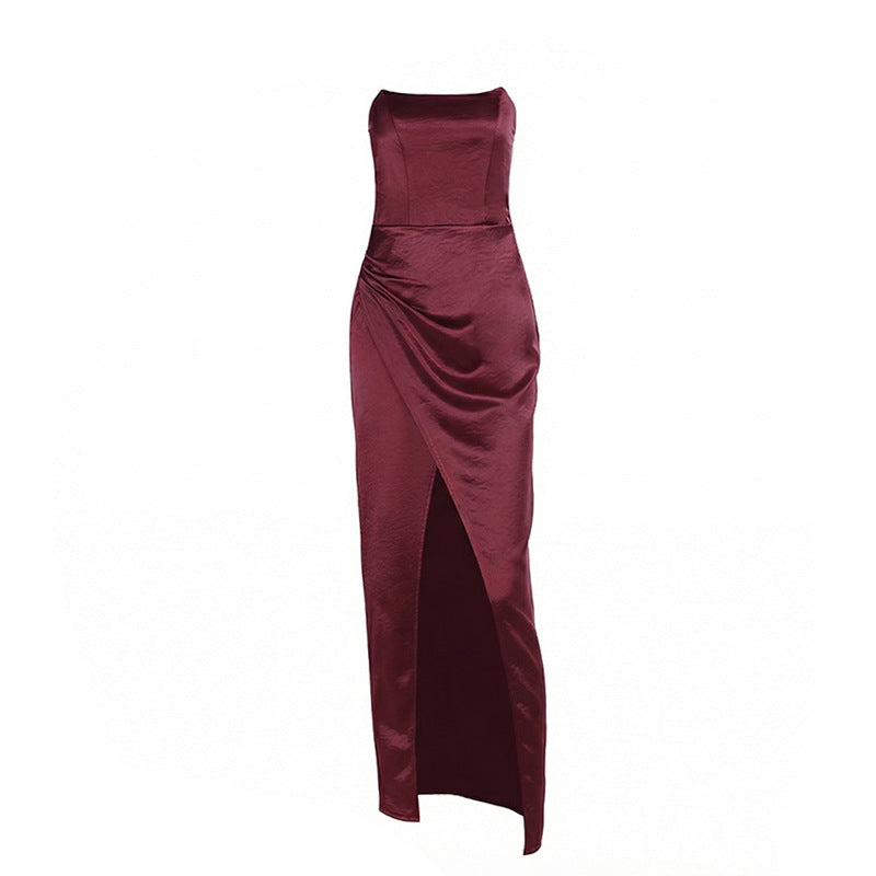 Eleganta Aftonklänningen i Lyxig Satin
