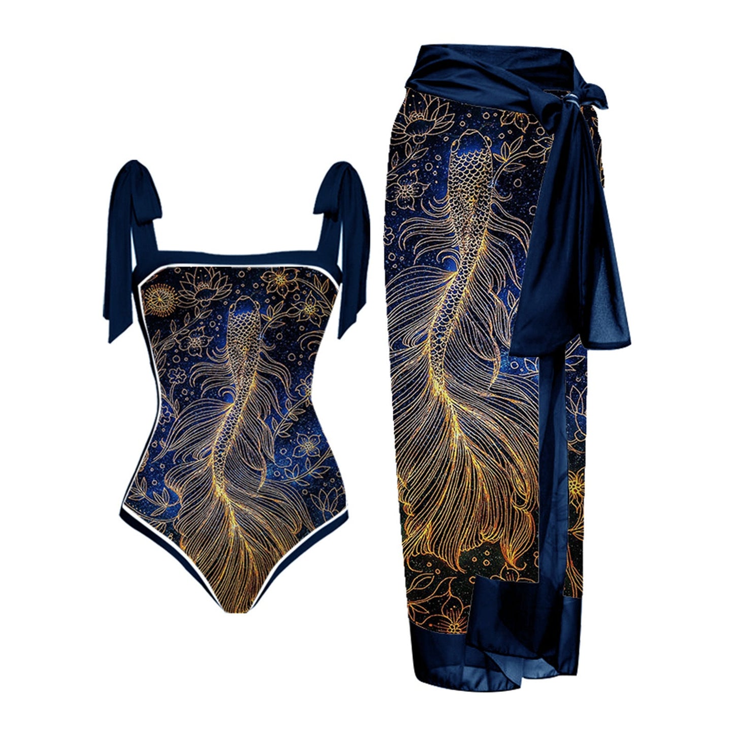 Elegant Badhälsning Set med Chic Knytdräkt