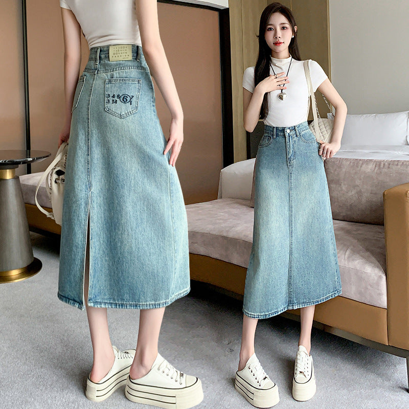 Elegant Maxi-Jeansskørt med feminint snit