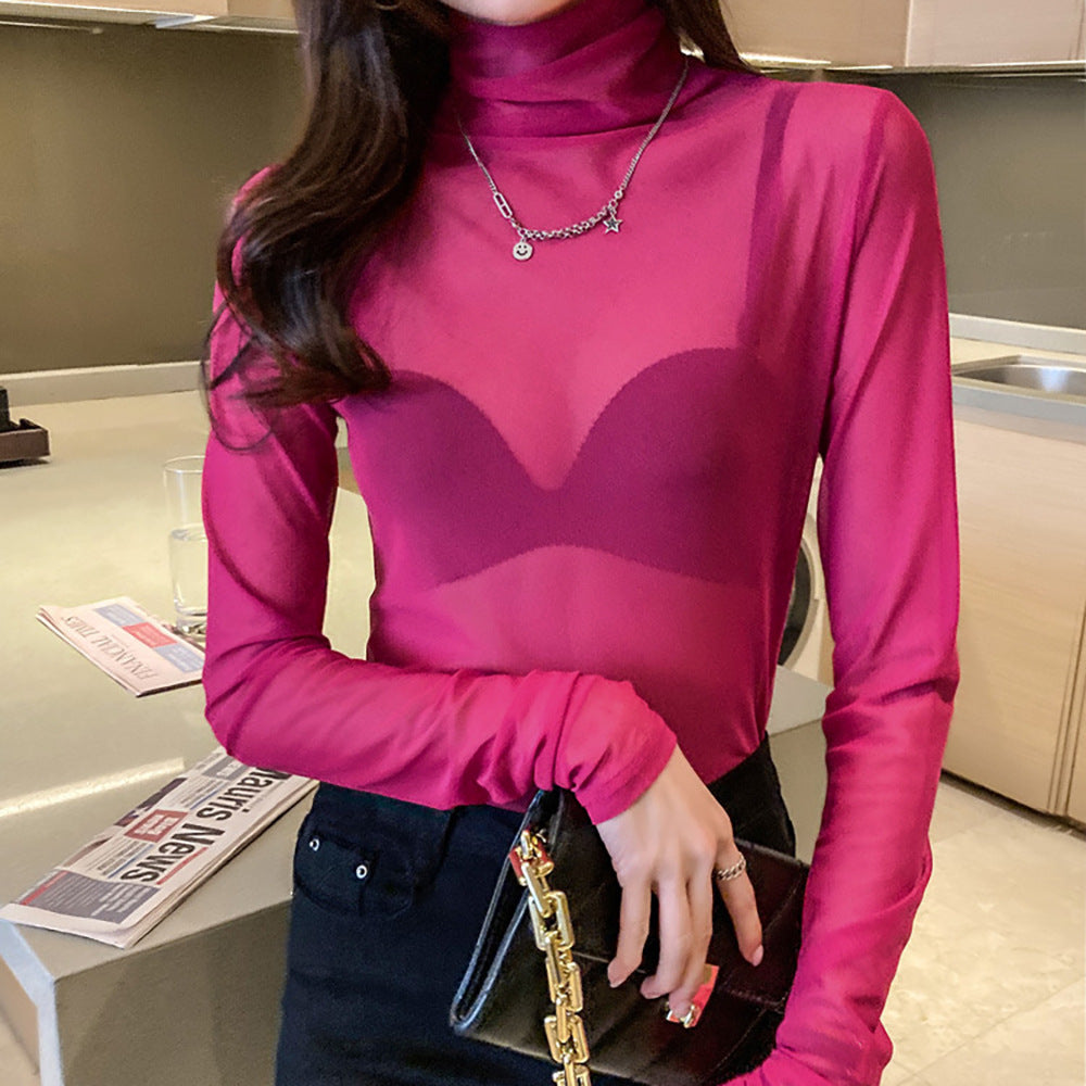 Gennemsigtig Turtleneck-Trøje med Stil