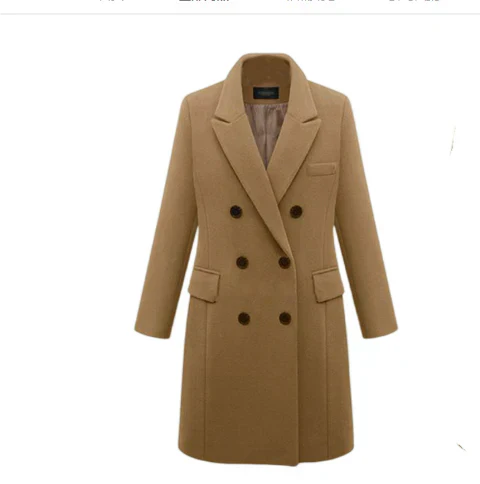 Dame stilfuld vinter-trenchcoat – elegant, lang snit