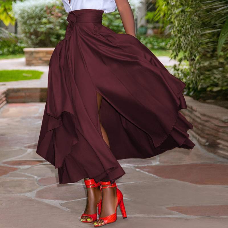 Maxi-Skirt i Modern Elegans med Justerbart Midjeband