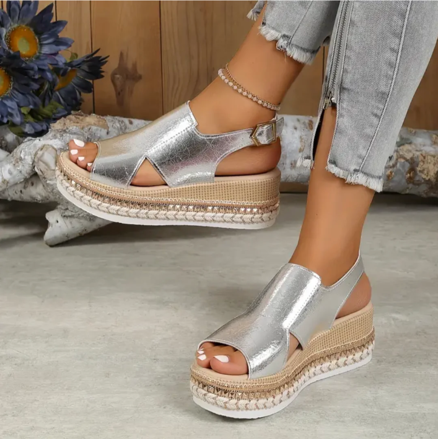 Dam Sandaler med Platå och Ortopedisk Design