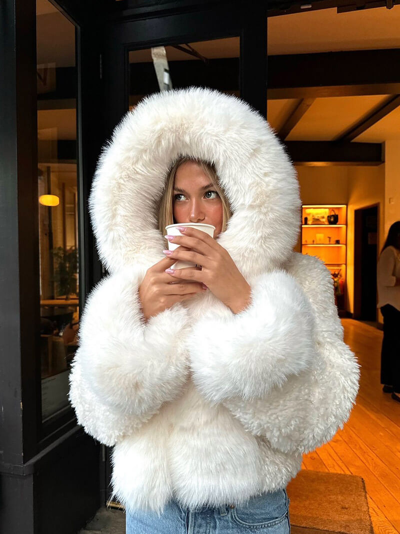 Ekstra Varm Kvindejakke i Kunstpels | Elegant & Blød Komfort