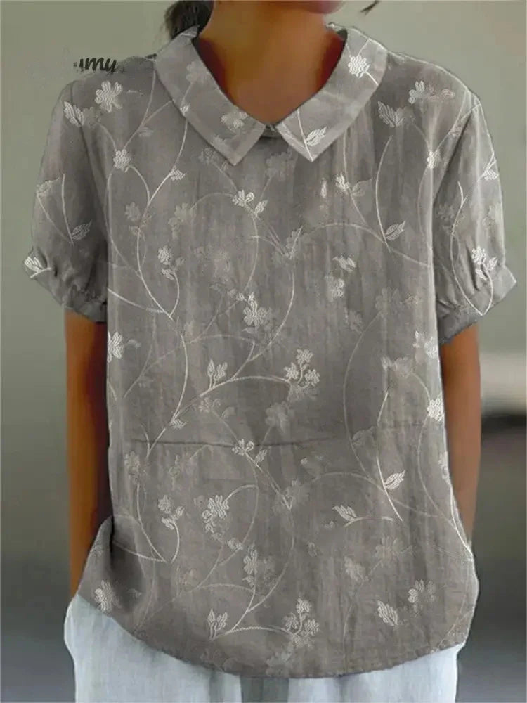 Flora - Let Bluse med Blomsterprint til Den Stilbevidste
